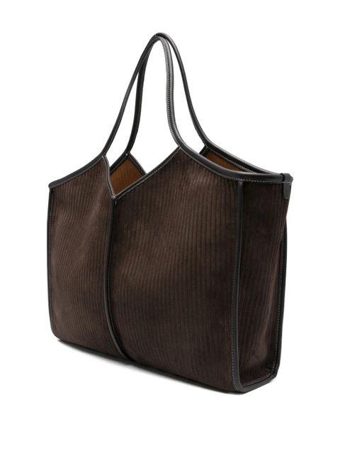 Hereu Calella corduroy tote bag - Brown