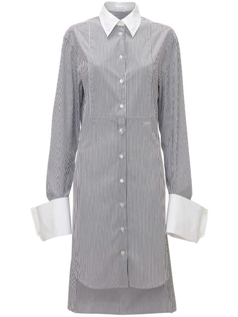 JW Anderson striped cotton shirt dress - White - zdjęcie produktu nr 1