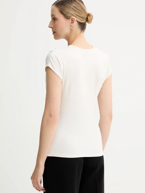 Calvin Klein t-shirt damski kolor beżowy LV047B275G