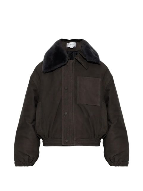 Victoria Beckham fur-collar pocket jacket - Brown - zdjęcie produktu nr 1