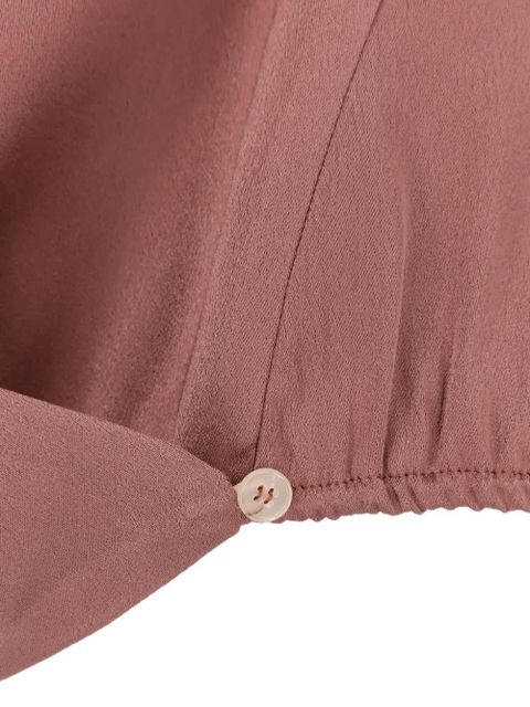 Alysi V-neck satin top - Pink