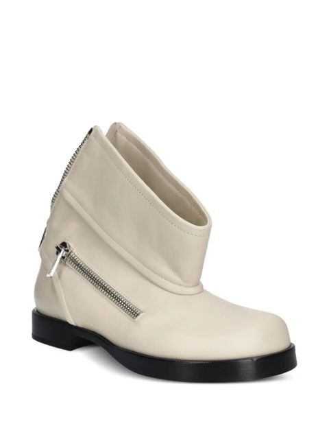 JW Anderson 30mm zip-detail boots - Neutrals