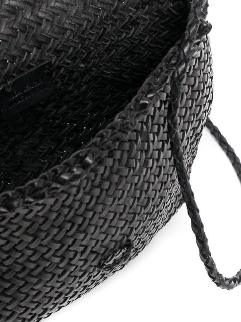 DRAGON DIFFUSION mini City woven crossbody bag - Black