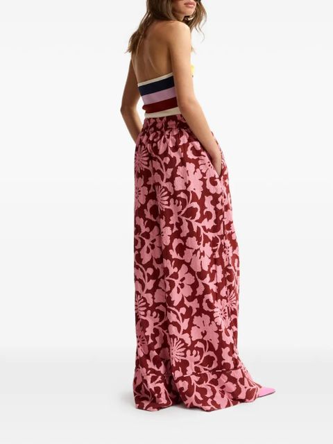 Essentiel Antwerp Jomery floral-print drawstring trousers - Brown