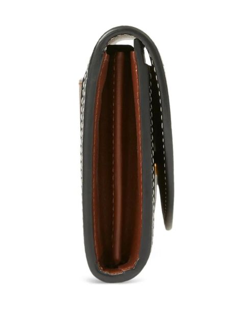 Burberry check-pattern leather-trim wallet - Brown