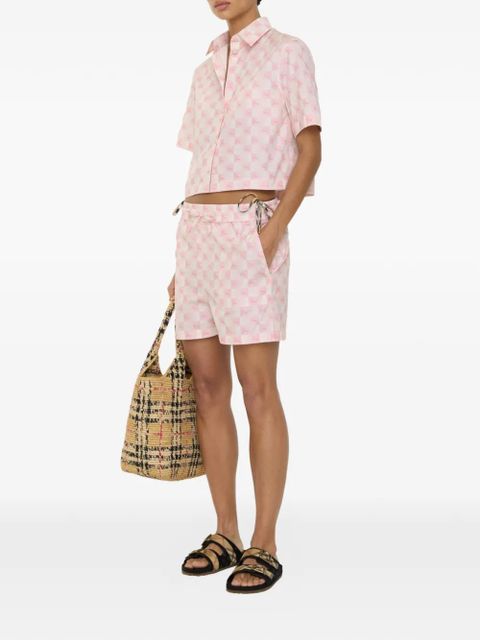 Burberry EKD checkerboard​ cotton poplin shorts - Pink - zdjęcie produktu nr 2