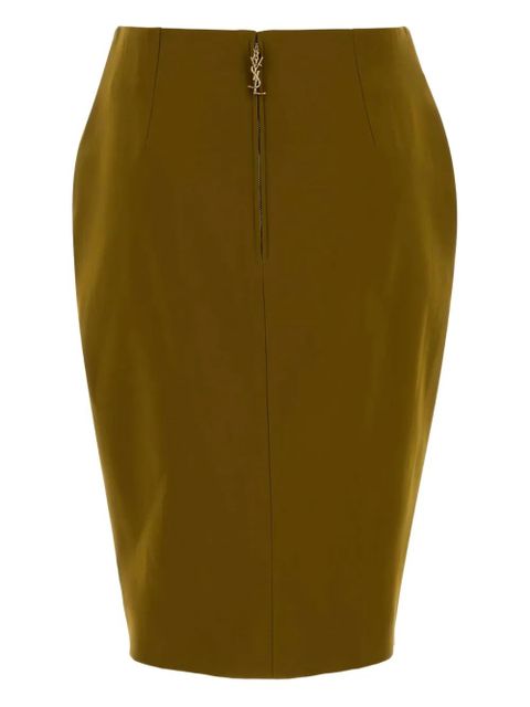 Saint Laurent zip-up pencil skirt - Brown - zdjęcie produktu nr 1