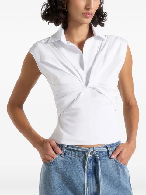 Manière De Voir Yvette twist-front sleeveless top - White - zdjęcie produktu nr 1