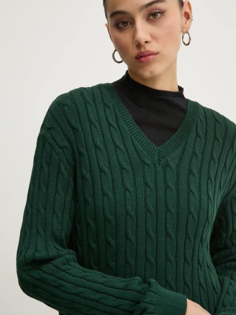 Superdry sweter bawełniany kolor zielony W6110588A-B6S