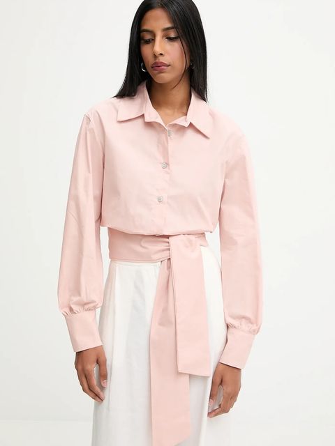 Answear.LAB koszula damska kolor różowy relaxed z kołnierzykiem klasycznym - zdjęcie produktu nr 1