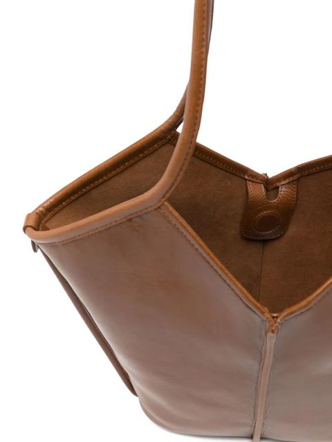 Hereu small Calella panelled tote bag - Brown