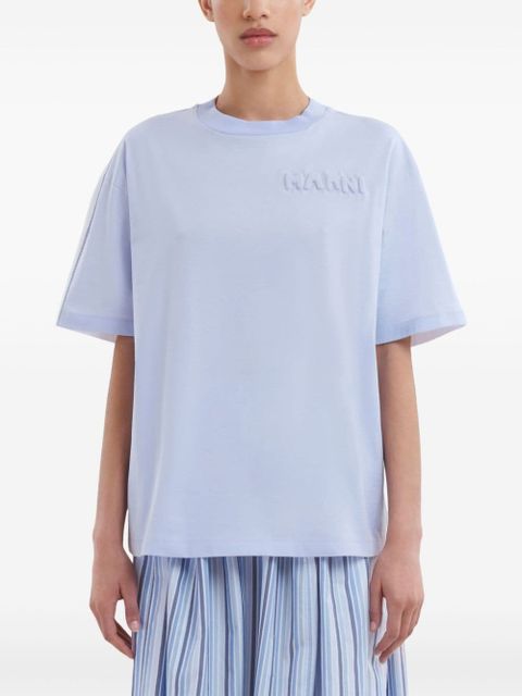 Marni logo embossed t-shirt - Blue - zdjęcie produktu nr 2