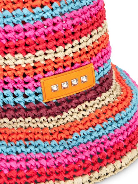 ETRO crochet striped bucket hat - Multicolour - zdjęcie produktu nr 2