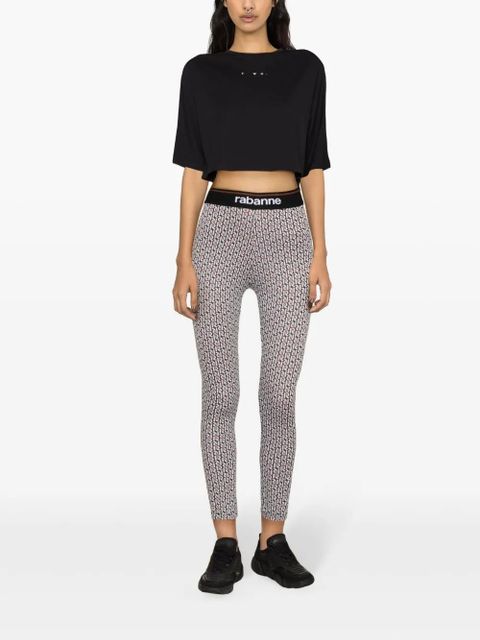 Rabanne Bodyline monogram-jacquard leggings - Black - zdjęcie produktu nr 2