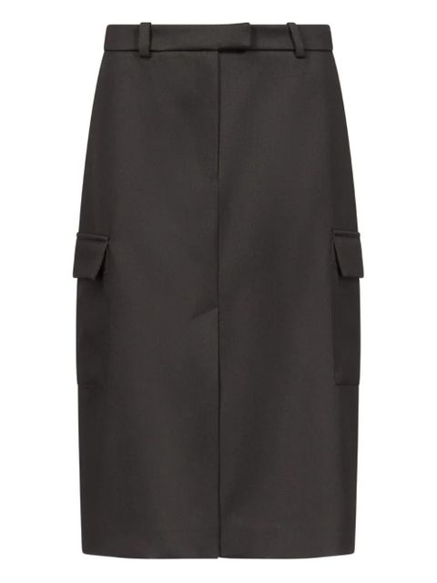 LouLou de Saison JASPER cargo-pockets pencil midi skirt - Black - zdjęcie produktu nr 1