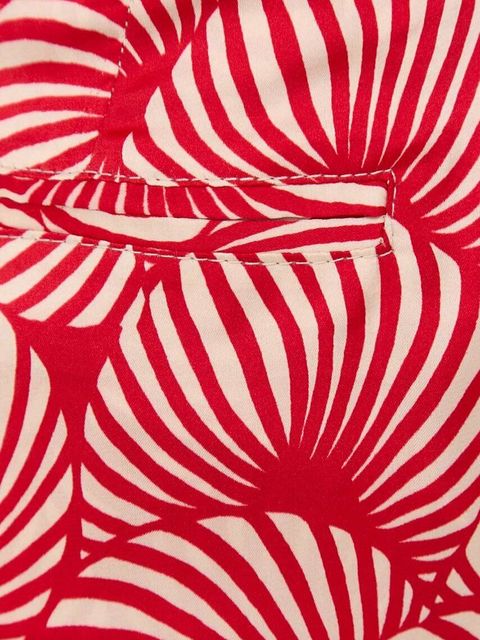 Morgan spodnie damskie kolor czerwony dzwony medium waist