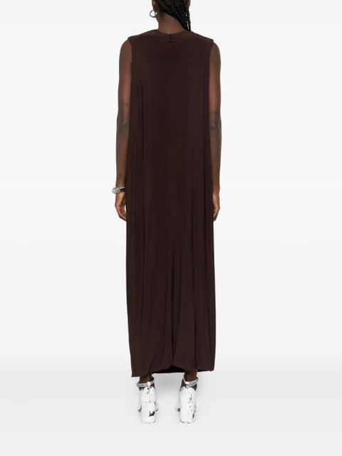 Jean Paul Gaultier draped sleeveless maxi dress - Brown