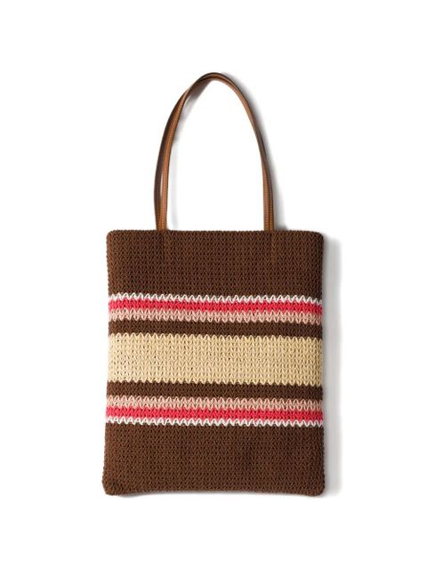 Miu Miu logo-embroidered tote bag - Brown - zdjęcie produktu nr 2