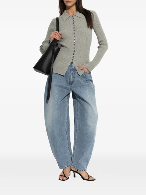 Róhe ribbed cardigan - Grey