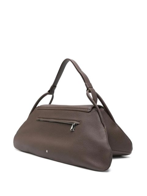 Amina Muaddi leather tote bag - Brown