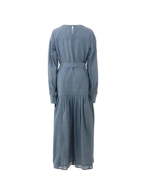 Ulla Johnson embroidered belted dress - Blue - zdjęcie produktu nr 2