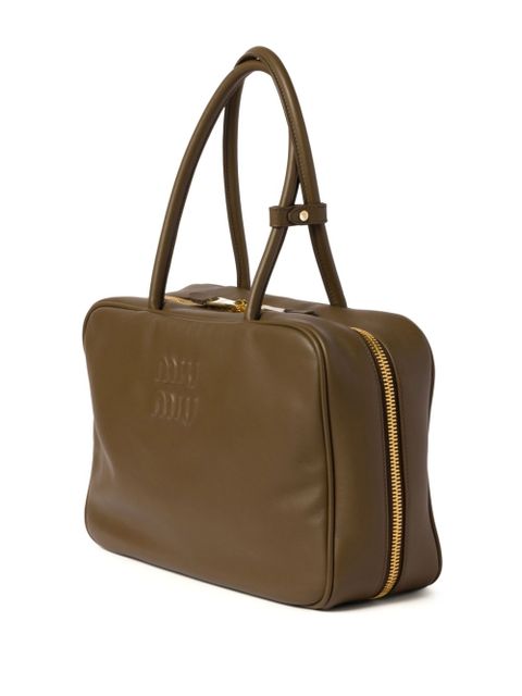 Miu Miu Leather Beau tote bag - Green