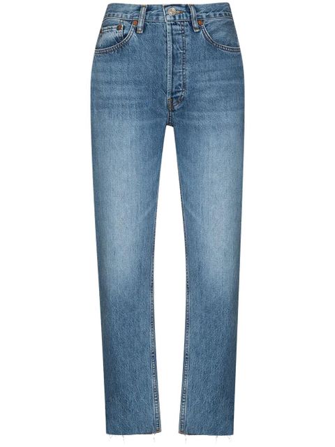 RE/DONE Stove Pipe cropped jeans - Blue - zdjęcie produktu nr 1
