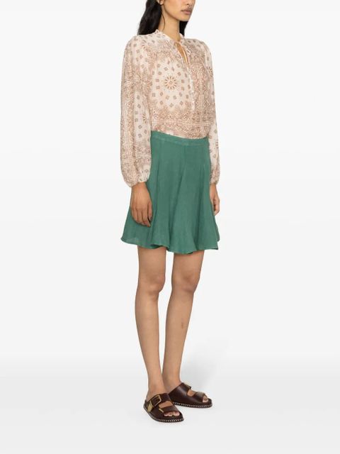 MC2 Saint Barth Harper bandana-print blouse - Neutrals