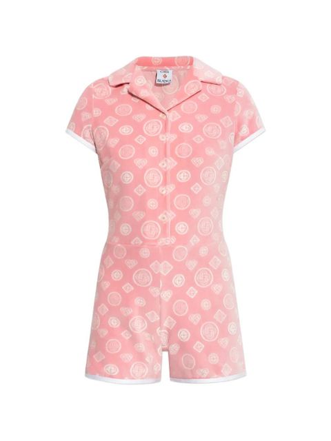 Casablanca patterned collared playsuit - Pink - zdjęcie produktu nr 1