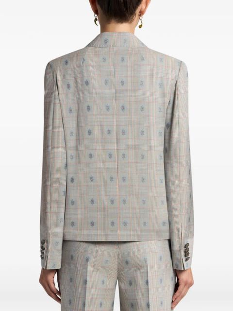 ETRO Prince Wales single-breasted blazer - Neutrals