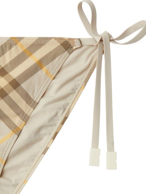 Burberry check-print bikini briefs - Neutrals - zdjęcie produktu nr 2