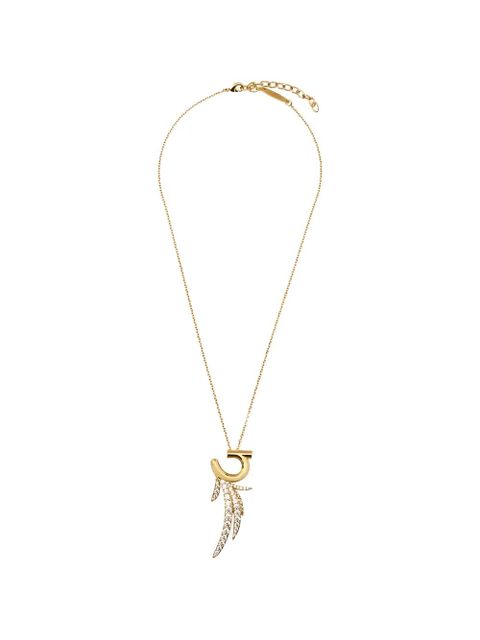 Ferragamo crystal-embellished pendant necklace - Gold - zdjęcie produktu nr 1