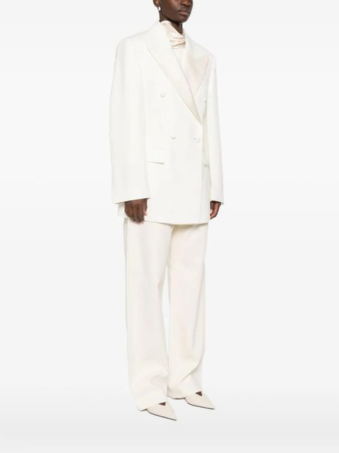 Róhe hourglass tuxedo blazer - White