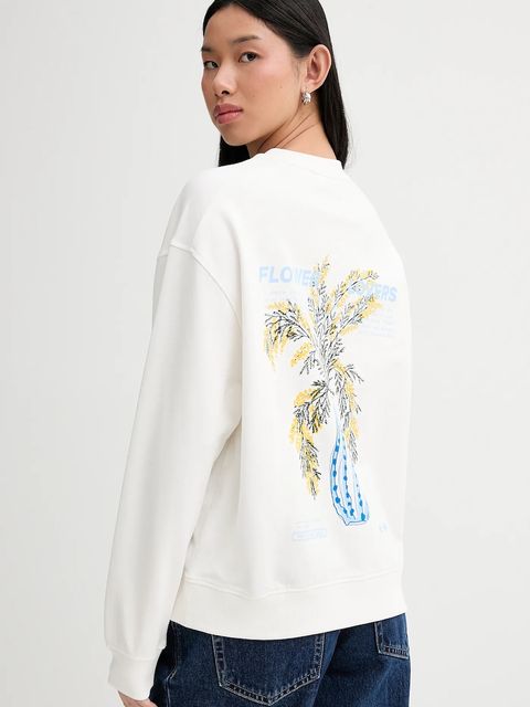 Marc O'Polo bluza bawełniana damska kolor beżowy z nadrukiem 5000009350 - zdjęcie produktu nr 1