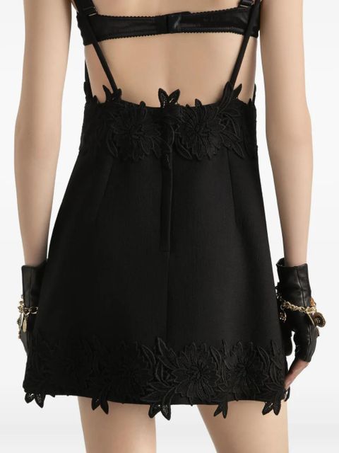 Dolce & Gabbana lace-detailing mini dress - Black