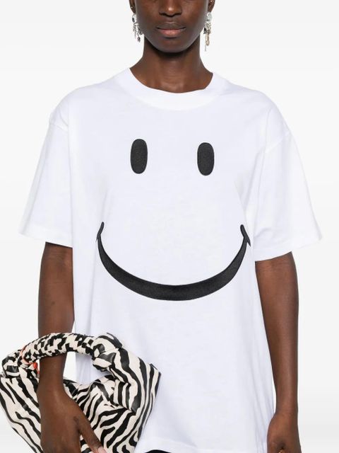 Moschino smiley-print cotton T-shirt - White