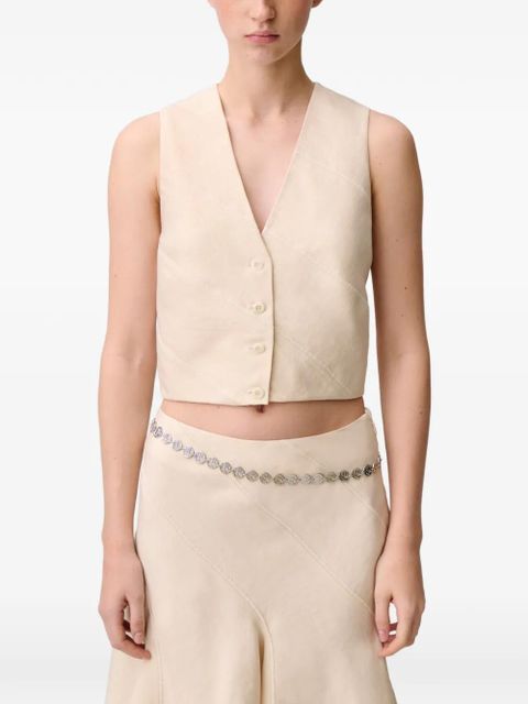 Claudie Pierlot button V-neck waistcoat - Neutrals
