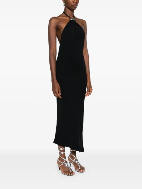The Attico halterneck low-back midi dress - Black - zdjęcie produktu nr 2