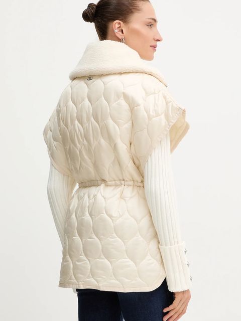 Liu Jo bezrękawnik kolor beżowy przejściowy MF5162 T091A