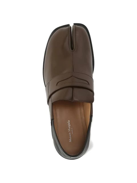 Maison Margiela Tabi leather loafers - Brown