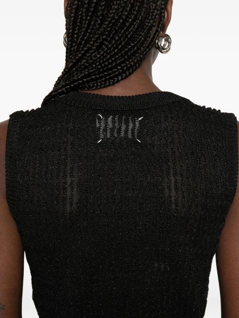 Maison Margiela crew-neck sleeveless vest - Black