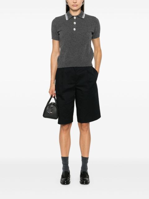 Valentino Garavani striped-edge polo shirt - Grey