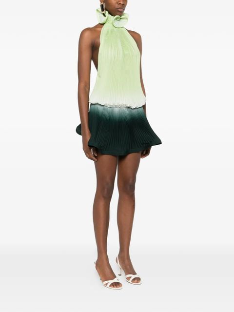 Rowen Rose pleated mini dress - Green