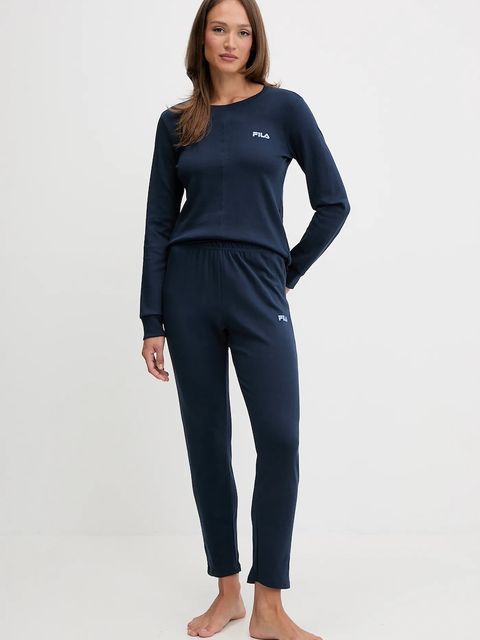 Fila piżama bawełniana damska kolor granatowy bawełniana FPW4220 - zdjęcie produktu nr 1