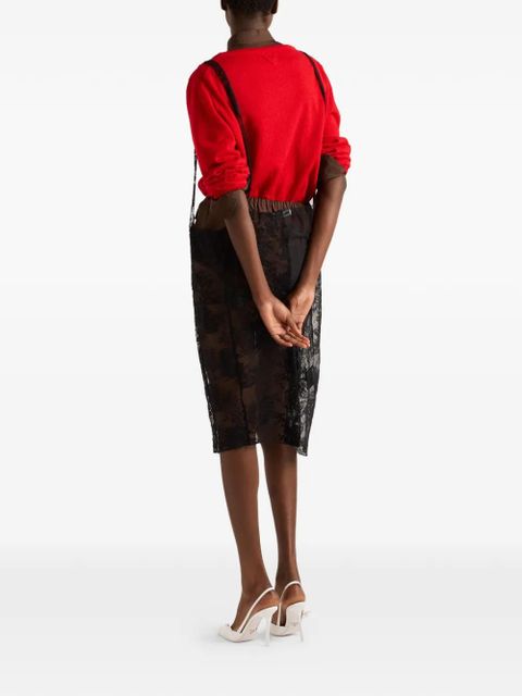 Prada cashmere V-neck sweater - Red