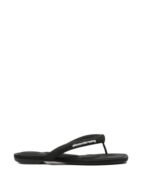 Alexander Wang Jenna logo-print thong-strap sandals - Black - zdjęcie produktu nr 1
