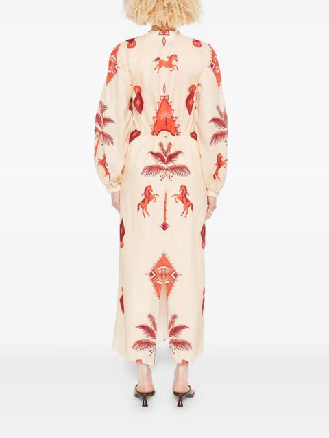 Johanna Ortiz Across Paradise midi dress - Neutrals