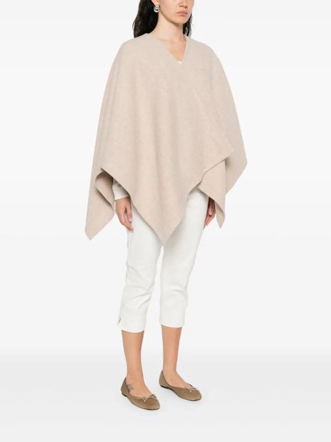 Max Mara asymmetric-hem poncho - Neutrals