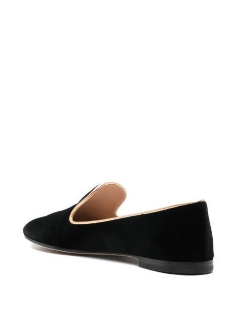 Gianvito Rossi trim calf suede loafers - Black