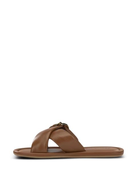 Ferragamo Elyzia buckle-detail crossover sandals - Brown